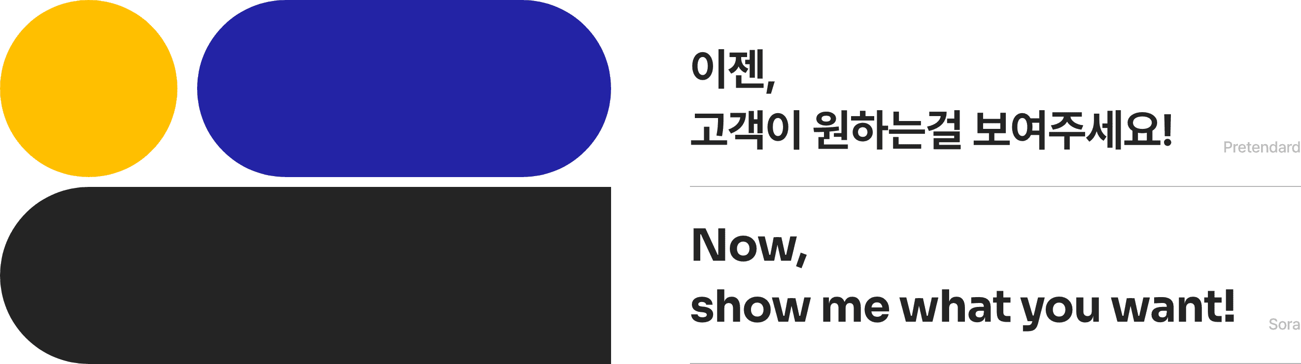 레코픽의 지정서체는 국문서체 Pretendard와 영문서체 Sora를 사용했습니다.